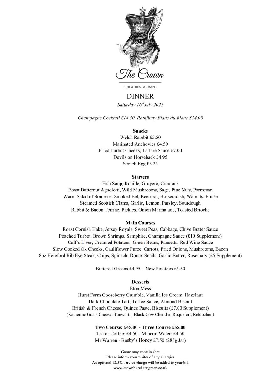 the_crowntweet's tweet photo. Tonight’s menu.👑
#crownburchettsgreen #nowopen https://t.co/oaLjWh9fiU