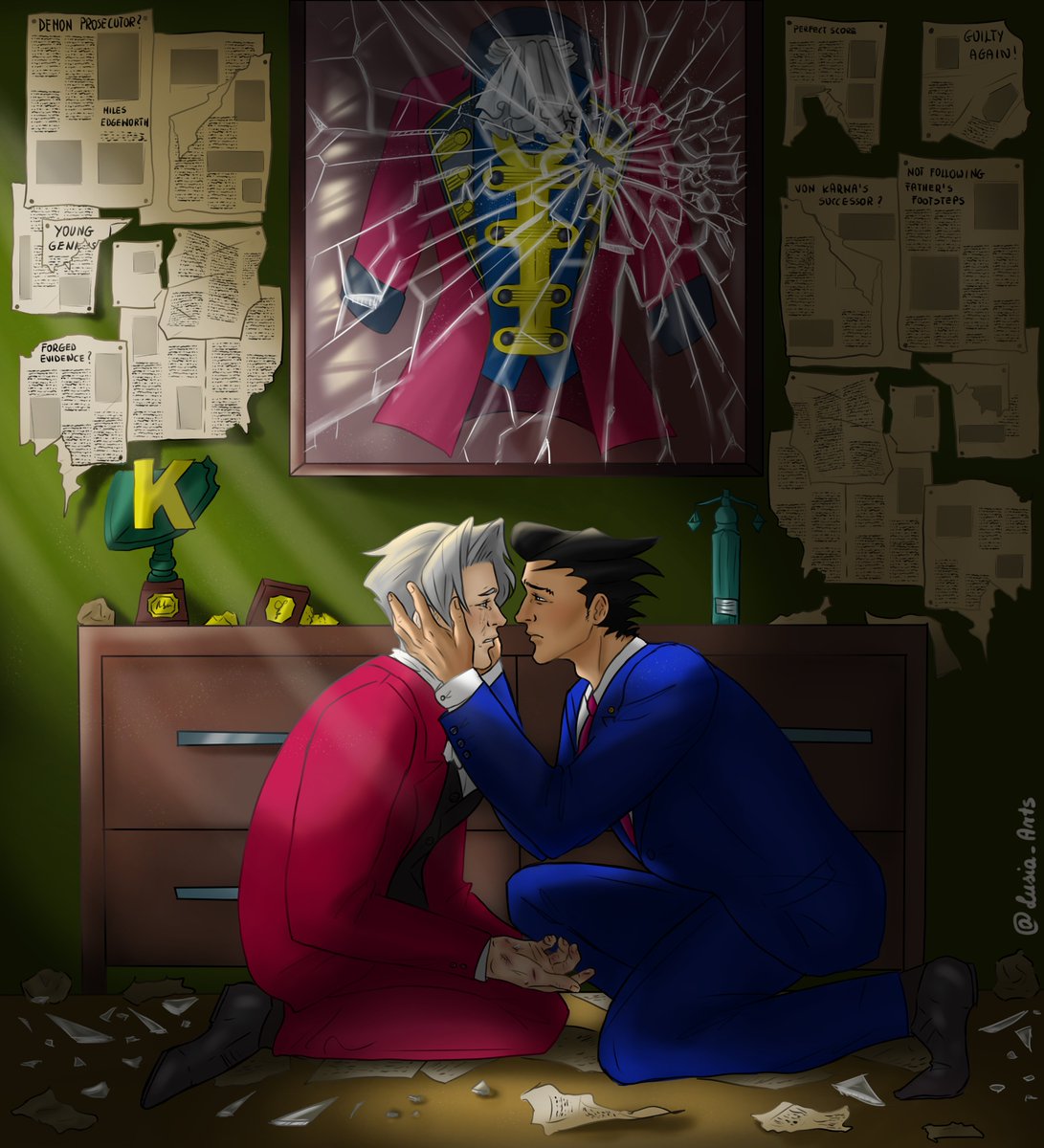 Lusia_Arts's tweet photo. Narumitsu Week Day 2: Regret

#narumitsu #wrightworth #aceattorney #nmweek22 https://t.co/wvZ0k8BO1a