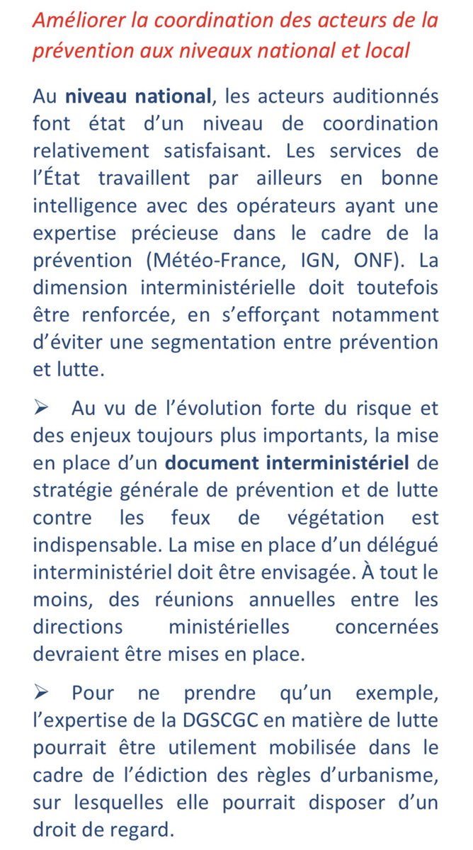 fm_lambert's tweet photo. #Megafeux #FeuxDeForet 
👉extrait du rapport de decembre 2021 de @PereaAlain @fm_lambert 
-Nécessité prise de conscience nationale
-Préserver moyens de lutte
-Anticiper extension au Nord France
-Urgence coordination interministérielle

Rien n’a été anticipé depuis.

Voilà ! https://t.co/9d946HVLXq