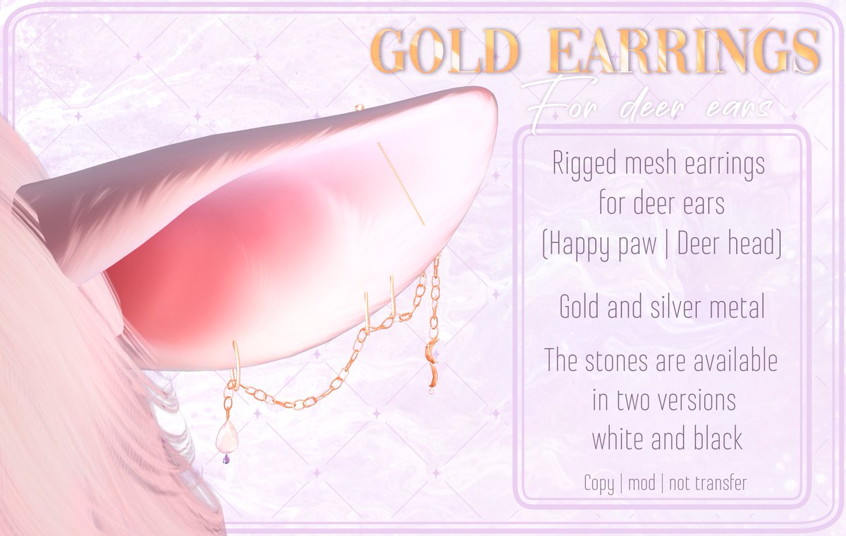 !NEW! 
From DCC - some cute little earrings for deer ears

available at <a href="/CyberFurSanctum/">CyberFur Sanctum</a> !