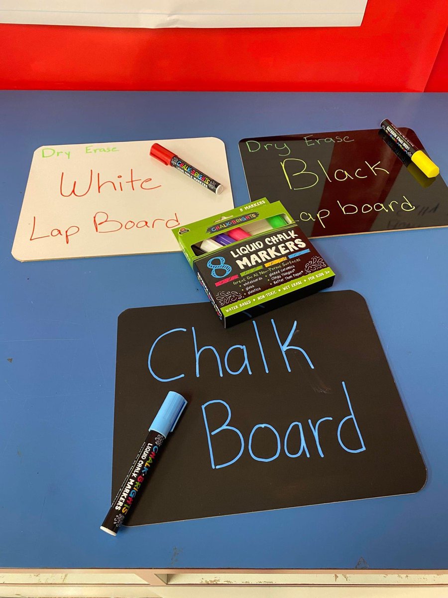 What type of board does our NEW Chalk Brights Markers look best on: a chalk board, a black dry erase lapboard or a white dry erase lapboard? We personally love how the colors ✨ POP ✨ on our chalk boards. What do you think?
