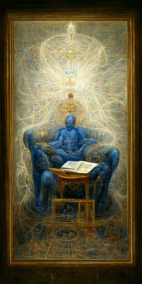 “Blueprint of the mind of god sitting in a formal drawing room” <a href="/midjourney/">Midjourney</a>