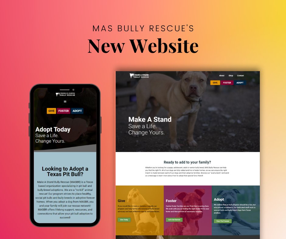 Innov8Place's tweet photo. We were thrilled when @MASBullyRescue reached out to us for a new website! Check them out at https://t.co/eyZmfmLTgp and give to a great cause focused on animals.

If you need a website, check us out at https://t.co/axgL0w81Cx
#webdevelopment #website #webdesign #animals #reached https://t.co/BHx9meFjae