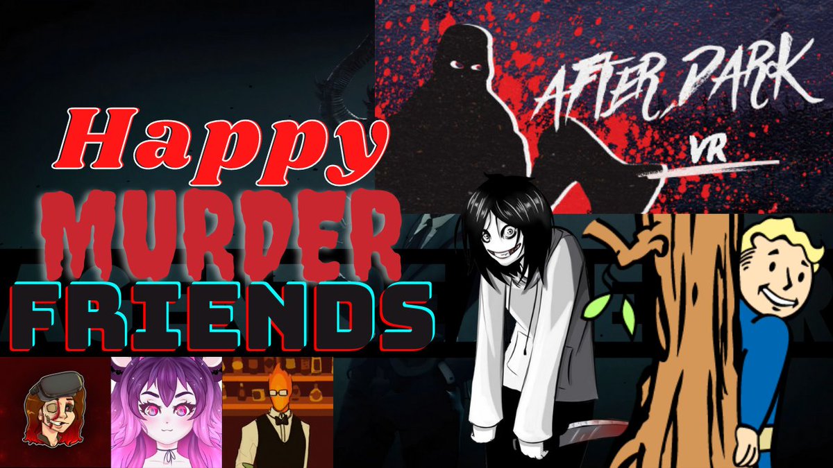AgentReaperVR's tweet photo. The thumbnail for a new video coming July 18th at 2PM EDT on my #YouTube channel. @Overrloadd @gummaye @Dragawh and I played #AfterDarkVR. A Dead by Daylight like game but in #VR. #VRGames #VirtualReality #VirtualRealityGames #smallyoutuber #smallyoutubercommunity #VRHorrorGames https://t.co/AYB89t2jyH