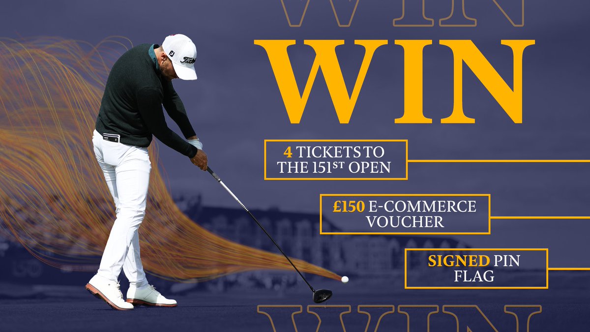 🚨 WIN AN OPEN BUNDLE 🚨 🎟 4x Tickets to The 151st Open at Royal Liverpool 🤑 £150 e-Commerce voucher for The Open Shop ⛳️ Signed Tom Watson pin flag RT this tweet and follow @TheOpen for a chance to win 🤌 #The150thOpen