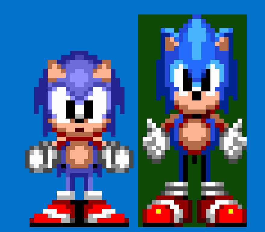 AudioReam on X: I did a Sonic 1 Version of one of Sonic's Sprites from Sonic  Chaos.  / X