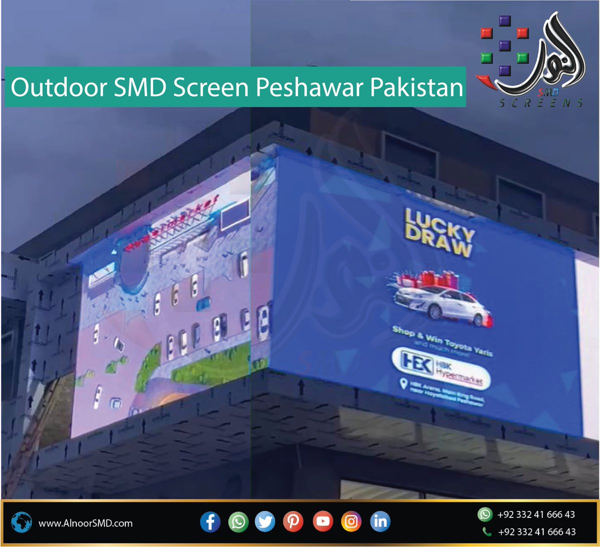 Abdulaz516923's tweet image. Al-Noor SMD Screens in Peshawar Pakistan 
#outdoorsmd
#smdscreen
#smddisplay 
📞Call for details:
0332 4166643
0311 5878074
🌐Visit:
alnoorsmd.com
📌Location:
54 Mall Road, Lahore, Punjab, Pakistan 54000
#smdinlahore #indooorsmd #OutdoorSMDScreens #bestsmdmodules