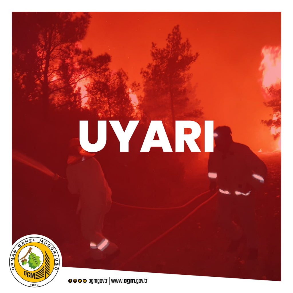 ⚠️DİKKAT!

Orman yangını açısından riskli günler yaşıyoruz.

Önümüzdeki 3 gün boyunca özellikle Ege ve Akdeniz bölgelerimizde ormanlık alanların yakınlarında bu riski arttıracak davranışlardan kaçının.

Orman yangınına sebebiyet vermenin ciddi bir suç olduğunu unutmayın.