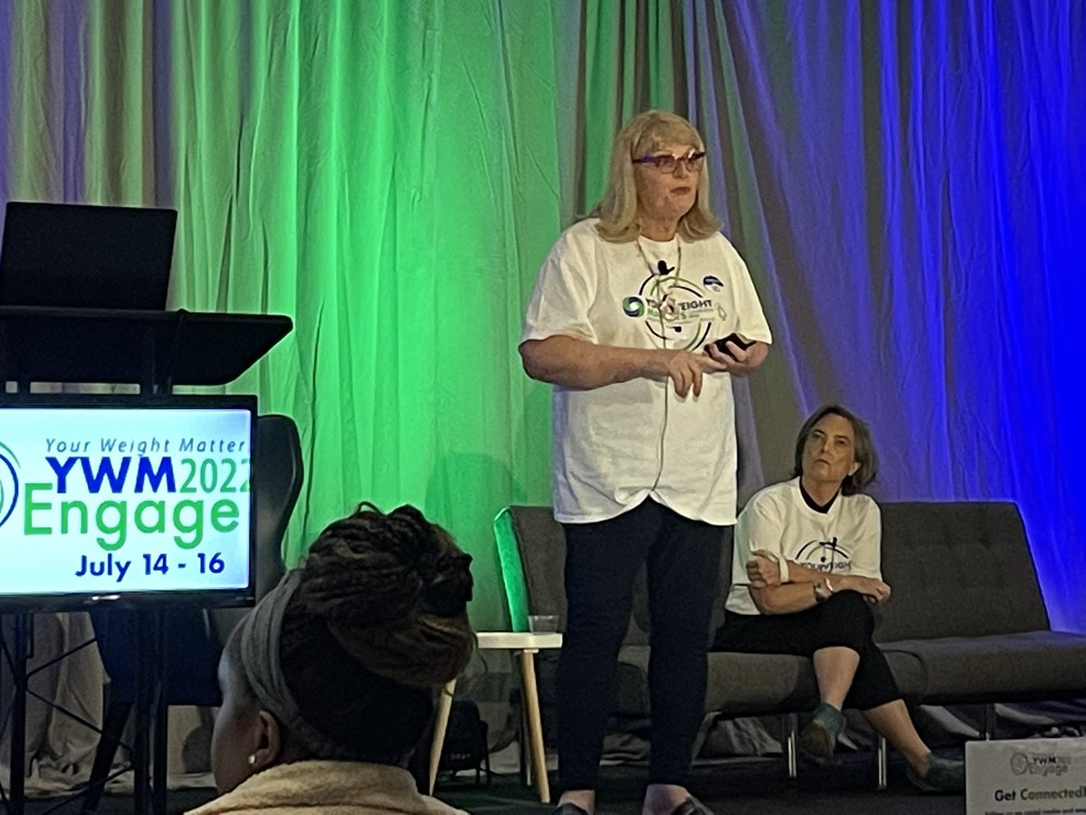 PaulDavidsonPhD's tweet photo. At #YWM2022Engage, advocate @jaime5coat speaks to the dramatic health improvements she had after #WLS. She also analyzed the lifetime cost of her procedure vs the two meds she was taking. Physically, emotionally@ and financially it’s been a win for her with Bariatric surgery. https://t.co/zfqlxaTKEo
