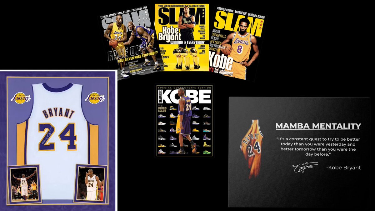 🏀HUGE KOBE GIVEAWAY ~ $150🏀

3 Winners!
    1x Kobe Bryant Jersey Poster
    1x Mamba Mentality Poster
    1x Kobe Bryant Magazine 4 Pack

To enter:
1. ❤️ + RT
2. Follow <a href="/kevinlynchnft/">Kevin Lynch</a> 
3. Turn on notifications