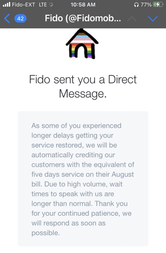 Thanks for the note <a href="/Fidomobile/">Fido</a> - wish you would fix your network and be reliable! Still on the EXT network… still can’t use most apps cause data so #slow. In #yvr #downtown #RedFriday <a href="/Rogers/">Rogers</a>