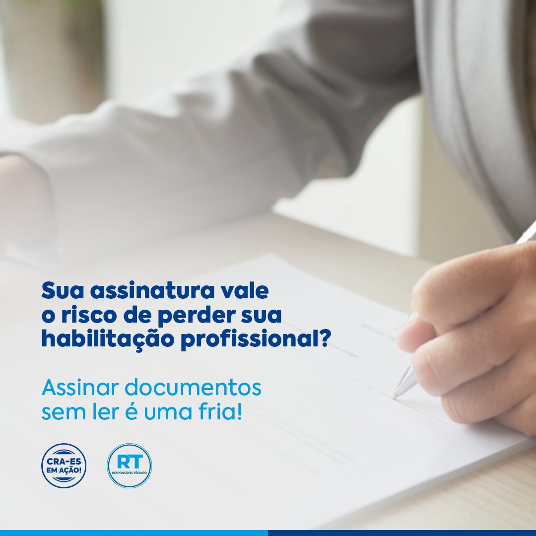 CRA_ES's tweet photo. De acordo com o Código de Ética dos Profissionais da Administração, oArtigo 3º, III, esclarece que o ato de “assinar documentos elaborados por terceiros sem a sua orientação ou supervisão” é infração! #fiqueatento e seja ético!💡
#cra #craes #es #rt #adm #responsáveltécnico https://t.co/j78b4mUwf7