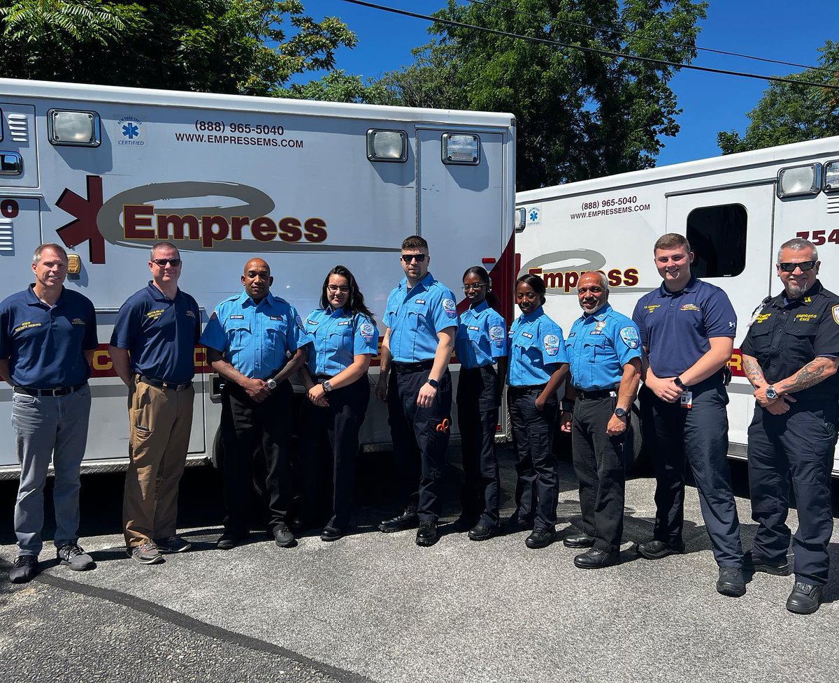 EmpressEMS's tweet photo. Code One Poughkeepsie Empress Cadets looking good in their new uniforms. The next Poughkeepsie Empress Cadet Course starts in the fall of 2022. #EMSAcademy #CodeOne #Poughkeepsie #EMT https://t.co/RsOJUssx7s
