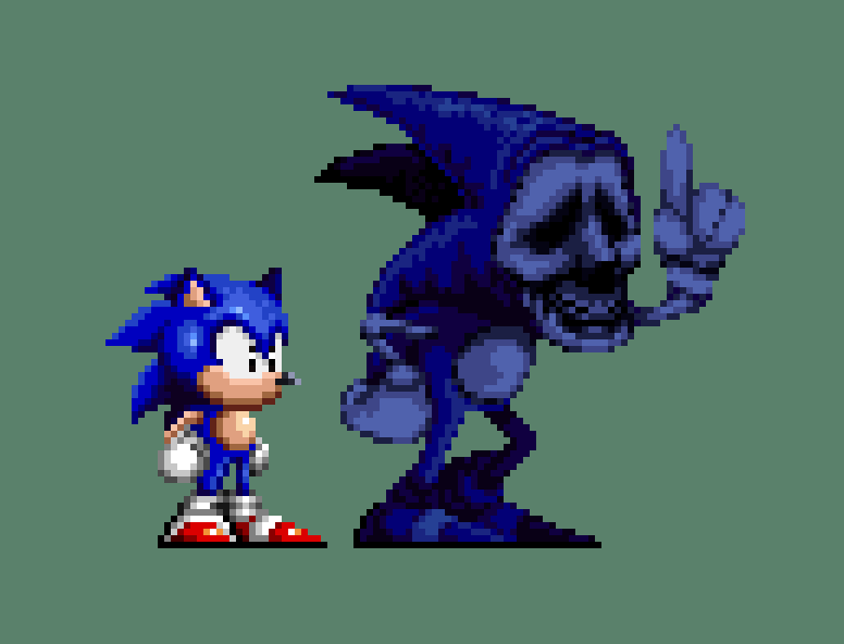 Kaua16 on X: majin is cool #sonic #pixelart #sonicexe   / X