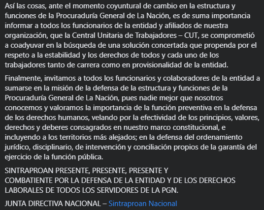 Sintraproan Nacional (@sintraproan) on Twitter photo 