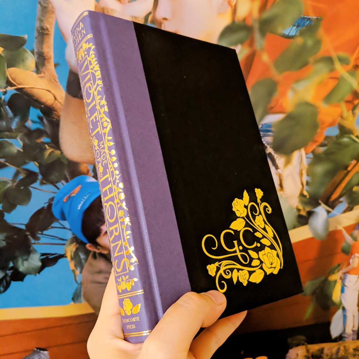 actualgina's tweet photo. Introducing the US edition of VIOLET MADE OF THORNS! It's the lushest royal purple &amp; gold and SO pretty in person y'all, I can't wait to see it on shelves 😍

+ ANOTHER GIVEAWAY TIME! To enter for a signed copy: follow, retweet, and comment with your summer song of the moment 🌞 https://t.co/Mu2jrnrvjz