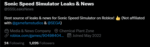 Sonic Speed Simulator Leaks (@SssLeakers) / X