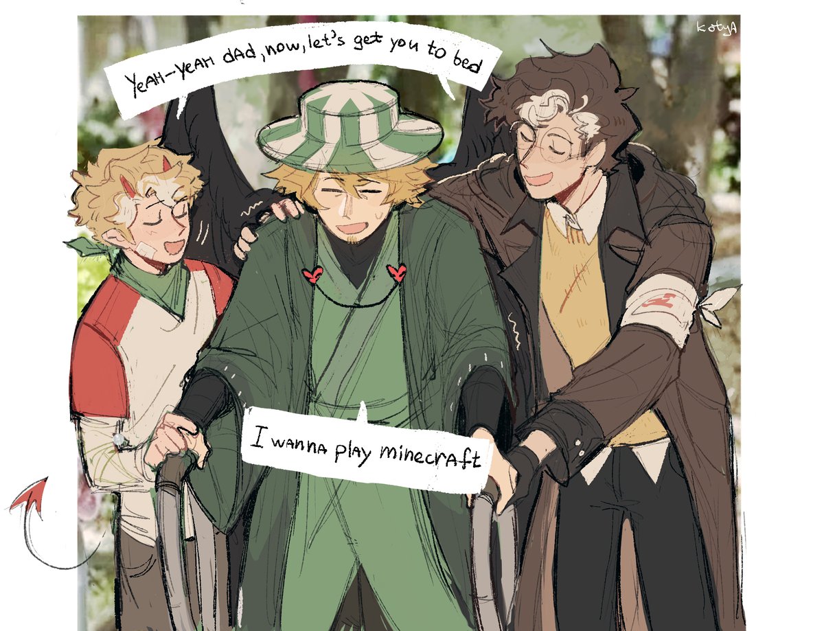kotya_OMG's tweet photo. Phil said that canonically he’s really old so I decided to draw him like that
 
#dreamsmpfanart #philzafanart #tommyfanart #wilbursootfanart https://t.co/iCCgdpOtdJ