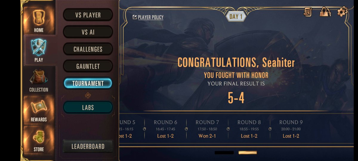 Missed play

I will try next season