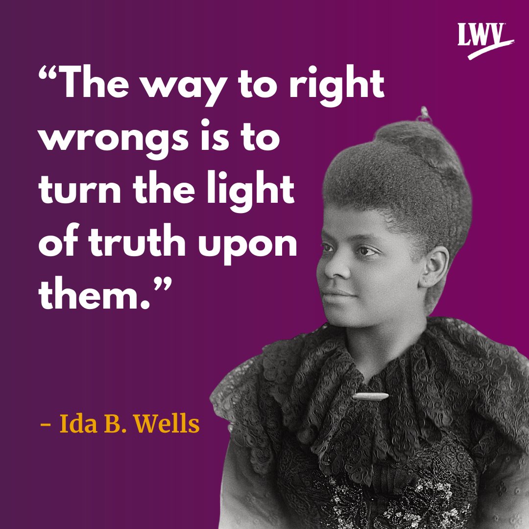 Happy birthday, #IdaBWells! We honor your legacy by continuing to fight for our freedom to vote.