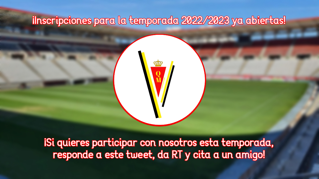 🔔 ¡Llegó la hora! 🔔

¡Abrimos las inscripciones para nuestra 3⃣ temporada de Quiniela Murcianista!

Para inscribiros, seguid estos pasos:
1⃣ Responded a este tweet 🗨️
2⃣ Dad RT 🔁
3⃣ ¡Citad a un amigo 👥 al que creáis que le alegraréis la noche con esta noticia!