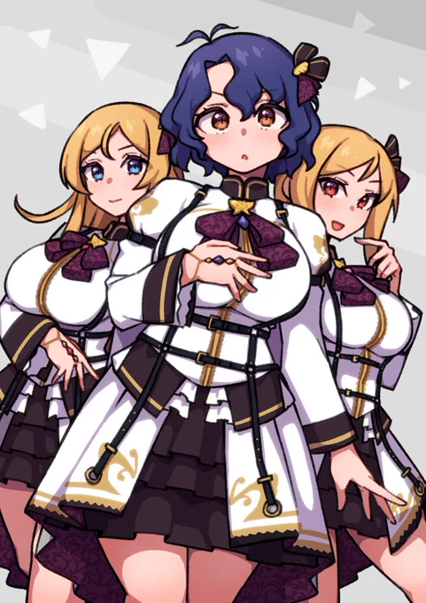 やっと描く「プラウド・オブ・ステージ」服装😓ゆっくり描いたついでにアナザーも作ってみました。 アナザーは見てると騎士団の制服みたいな感じ? 