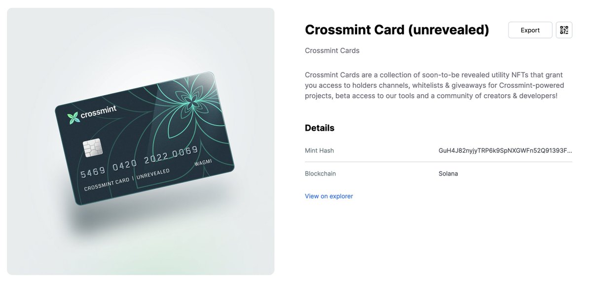 Crossmint tweet media