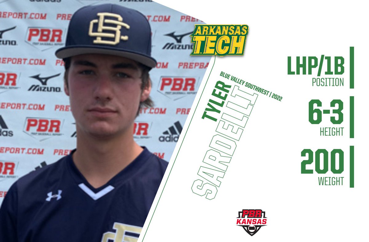 LHP/1B Tyler Sardelli (Blue Valley Southwest, 2022) commits to Arkansas Tech 

<a href="/SardelliTyler/">Tyler Sardelli</a> 
<a href="/BVSW_BSB/">Blue Valley Southwest Baseball</a> 
<a href="/ATUBaseball/">Arkansas Tech Baseball</a> 

👤PROFILE: prepbaseballreport.com/profiles/KS/Ty…