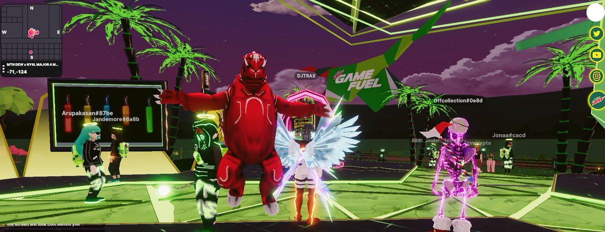 DOCTORdrippNFT's tweet image. With @DJTRAXNFT and @offcollection at this amazing #Decentraland build!!