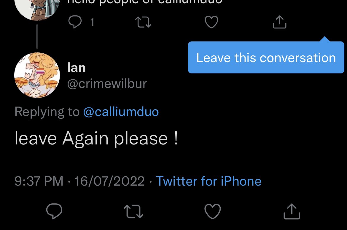 calliumduo's tweet photo. @crimewilbur great timing twitter because i really do not wanna converse with this Weirdo https://t.co/bASVej3oXt