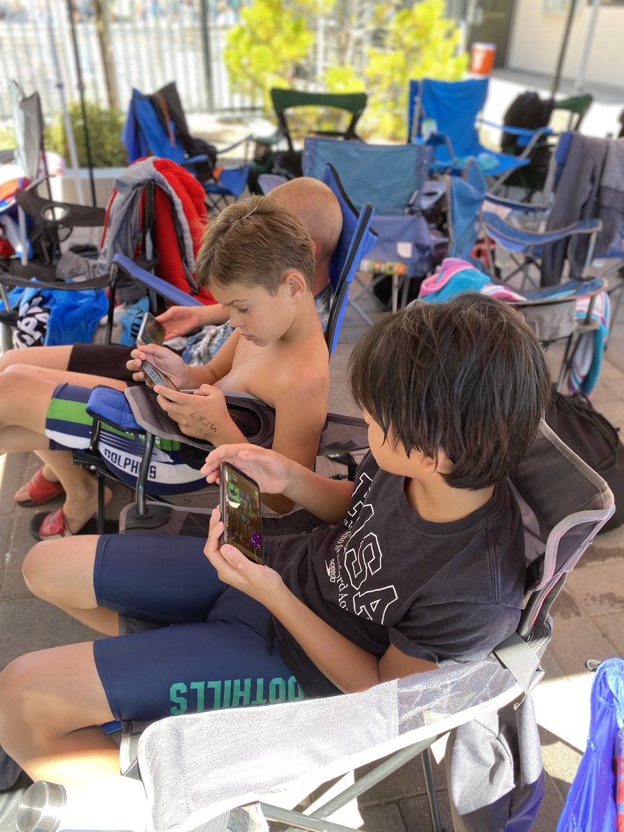 #Saturday swim meet mom - hour stretches between 1min races. #swimmer families know