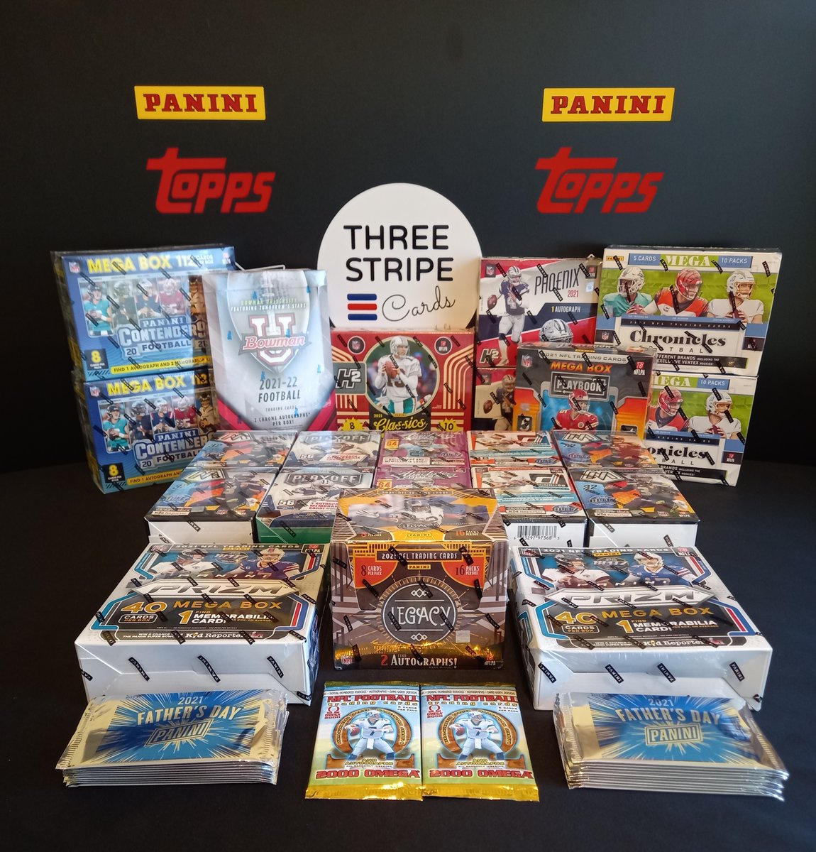 3StripeCards's tweet photo. Website has had an update, as well as the debut of our own repack release, 2022 Fusion Football!

https://t.co/SNxyU05mKj https://t.co/9btclKNfnn