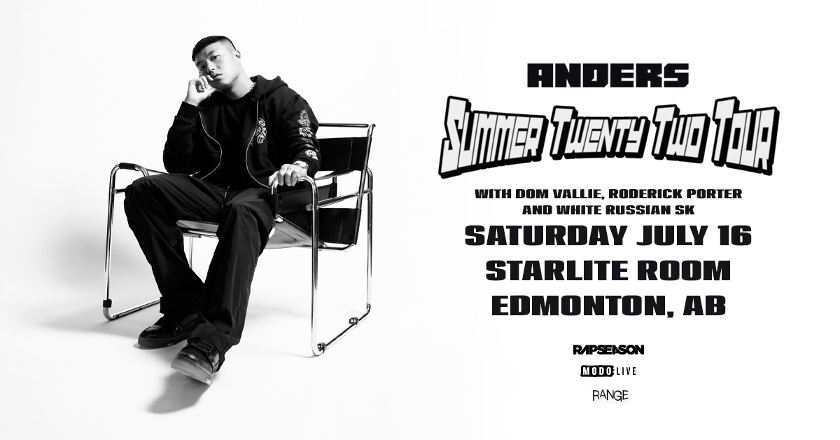 TONIGHT IN EDMONTON 🔥 @andersnst is taking over @StarliteRoom! Tickets are running low: bit.ly/Anders-Edmonton Doors 7:00 PM @whiterussiansk 8:00 PM @RoderickJPorter 8:45 PM @DOMVALLIE 9:30 PM @andersnst 10:15 PM #anders #hiphop #andersnst #edmonton #edmontonevents #yeg