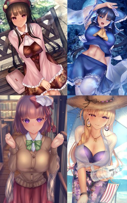 #今月描いた絵を晒そう 
東方ロストワードだけで10枚描いてた。怖。 