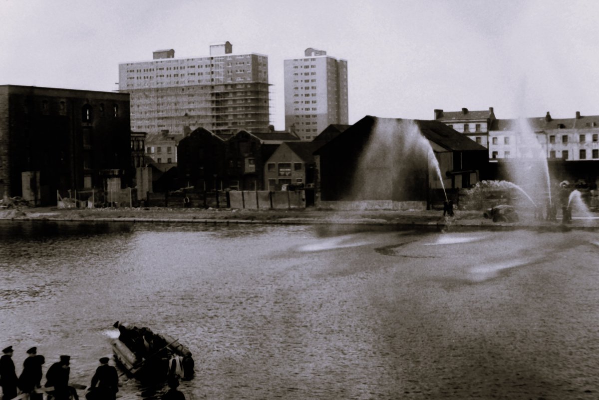 I have always known of my grandfather's history with the auxiliary fire service in Cardiff.  Its amazing when you scan negatives taken by my dad and discover images of a dockside exercise back in the 1960s (my grandfather is on the right).  <a href="/GlamArchives/">Glamorgan Archives</a> <a href="/GLHS1/">Grangetown History</a> <a href="/SWFireandRescue/">South Wales Fire and Rescue Service</a>