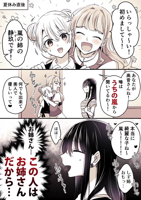 これは感じなくていいジェラシー(とはわかっていつつも)#高音さんと嵐ちゃん#創作百合 