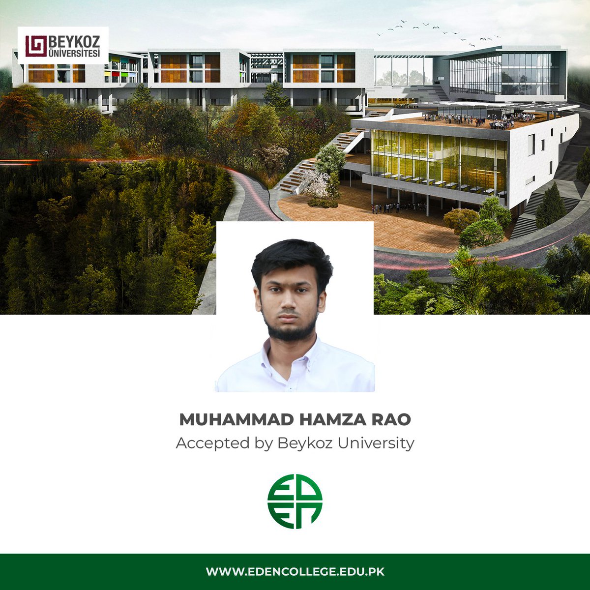 We are proud of our Vikings!
Eden College congratulates Muhammad Hamza Rao on his university acceptance.
Forward & Onwards!

#uniacceptance #UniversityPlacements #congrats #ForwardAndOnwards #karachialevels #karachi #EdenCollegePK #EdenCollege #beykozüniversitesi #beykoz #vikings
