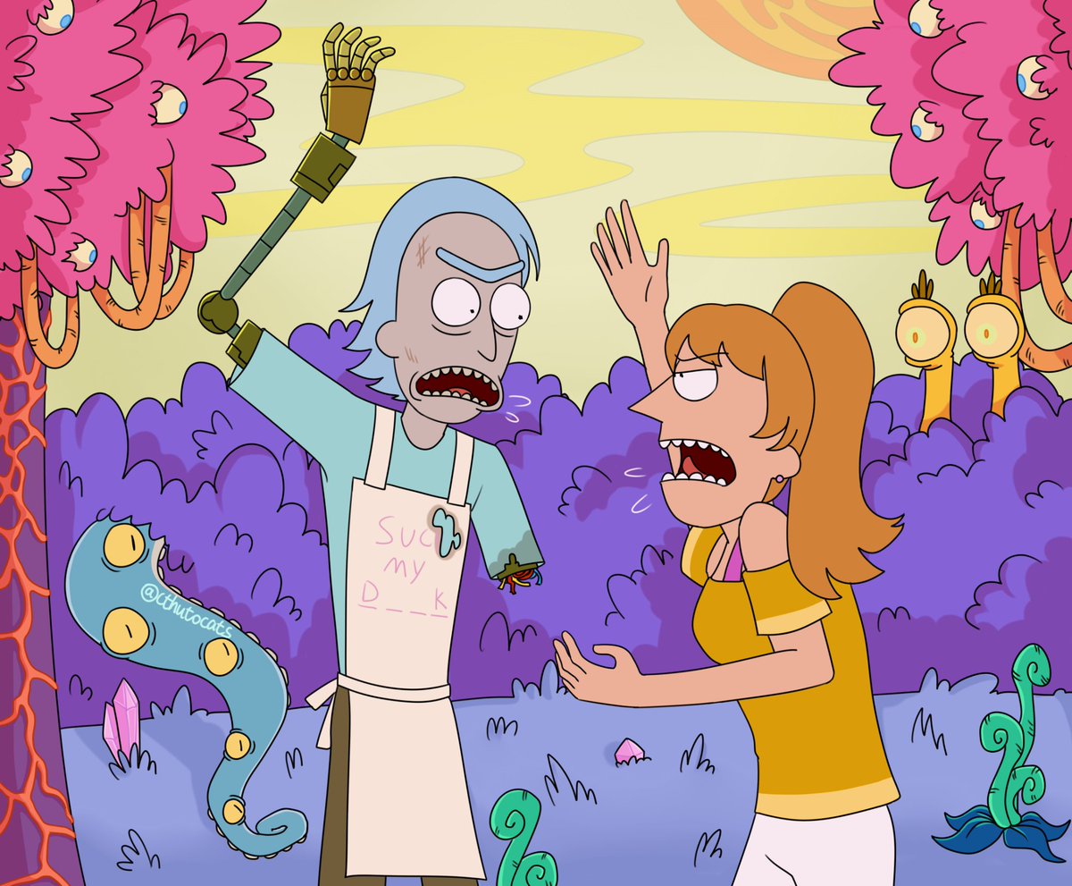 cthutocats's tweet photo. chef gets hurt for protect summer when they go adventure (yep because chef is a weak rick), but summer has no regrets at all. #rickandmorty #rickandmortyoc #chefrick #summersmith https://t.co/oUkJNtZWg4