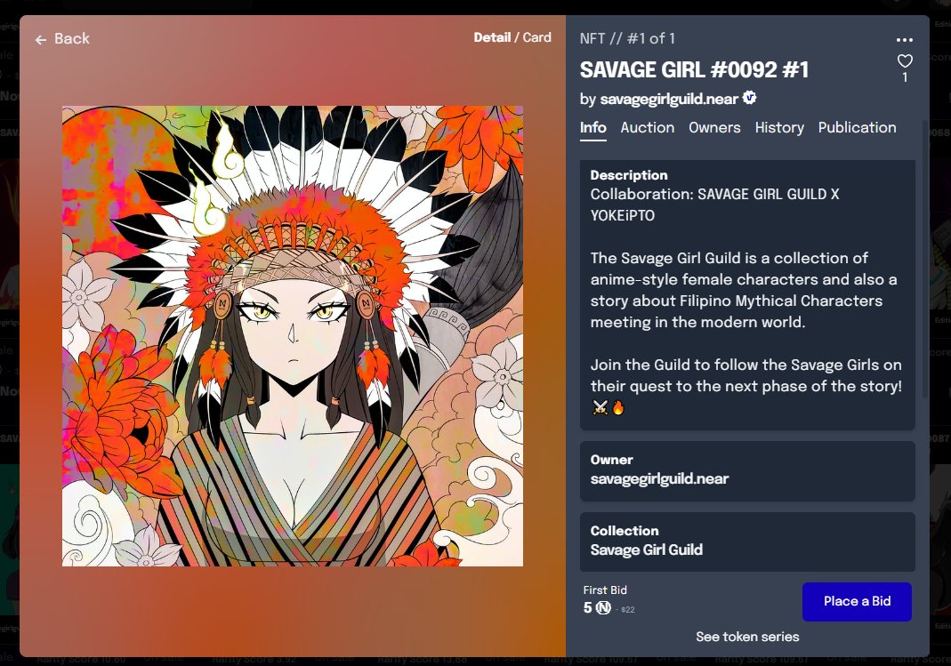 savagegirlguild's tweet photo. Savage Girl Guild x Yokeipto, Savage Girl #0092 is now available in Paras 🔥⚔️✨

Legendary Card Auction is now live @ParasHQ 

Check out the link of the Auction:
https://t.co/hyFpxphvNA

#NEARnft #SAVAGEGIRL #PARASnft #HypeDAO 
@NEARPhilippines #NFTCommmunity #nftcollector https://t.co/LlTPOR5emk