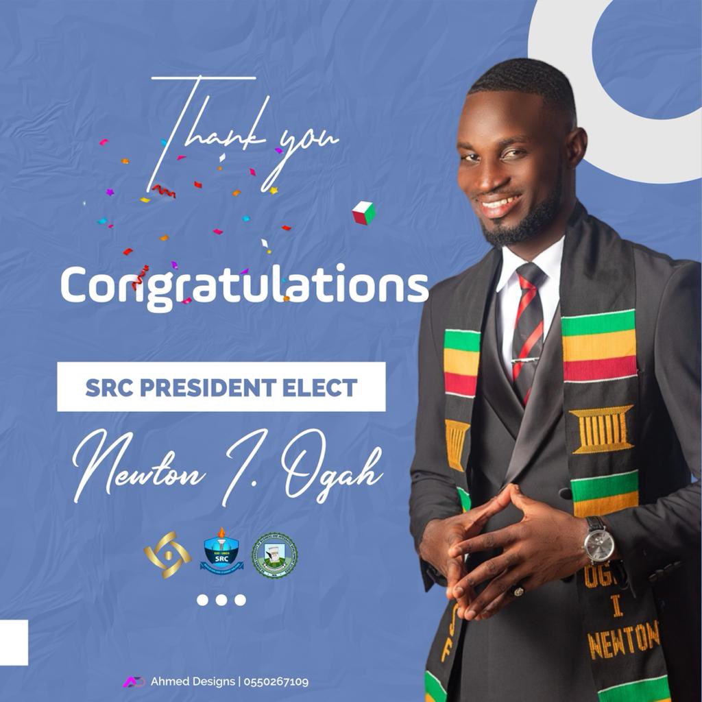 Climax_tvghana's tweet photo. OGAH Newton emerge as the winner of @src_ubids president elect 2022/2023.
@Newton_Ogah 
@SpeakUpUbids 
@Ubidsdombo https://t.co/5k9fA8Tz7j