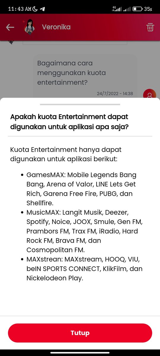 UncleDone's tweet photo. @Telkomsel katanya kuota entertainment bisa dipake di game mobile legend, tp kenyataannya motong kuota utama?? Setiap bulan kuota entertain selalu sisa.. Gimana nih @Telkomsel ? Cc @YLKI_ID @detikcom https://t.co/Xkd1SV7a5e