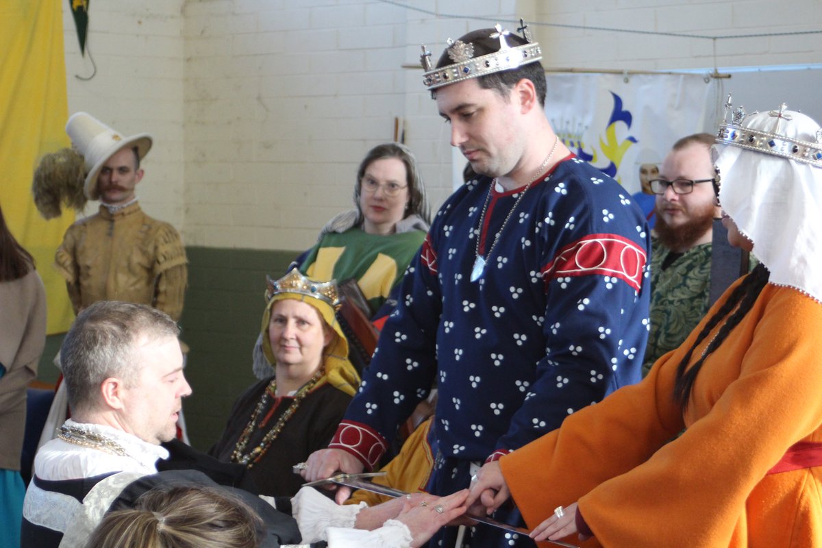 SCALochac's tweet photo. At the Stormhold A&S Thing event, Their Majesties Alain and Safiya did elevate their subject Benedict of York to the Order of the Laurel. Huzzah!
#MySCA #Lochac #ReGramMySCA #OrderOfTheLaurel #NewPeer https://t.co/9FpUth7IT9
