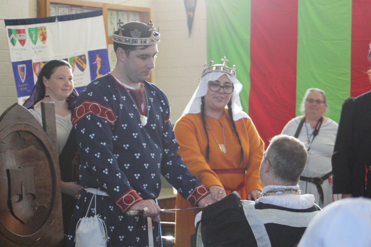 SCALochac's tweet photo. At the Stormhold A&S Thing event, Their Majesties Alain and Safiya did elevate their subject Benedict of York to the Order of the Laurel. Huzzah!
#MySCA #Lochac #ReGramMySCA #OrderOfTheLaurel #NewPeer https://t.co/9FpUth7IT9