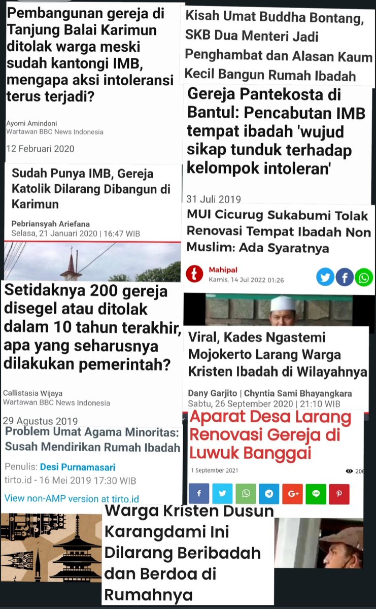 tanta_boki's tweet photo. @hrw Did you know that it is very  difficult to build a house of worship other than a Mosque in lndonesia? even just to renovate, an islamic groups forbids and don't allow it. and even forbidden to pray and worship in the house, IN THEIR OWN HOUSE!!
 #BITTERFACT
@jokowi
@YaqutCQoumas https://t.co/9iXl3dYHkh
