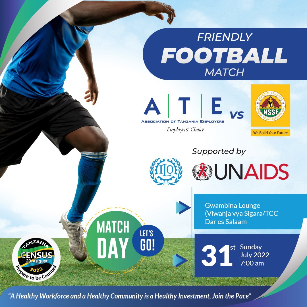 Michezo ni njia ya kuimarisha umoja na mshikamano Kwenye jamii zetu,Kwa kutambua Hilo <a href="/ATE_Tanzania/">Association of Tanzania Employers(ATE)</a> wanacheza Mechi ya kirafiki na wadau wa <a href="/nssftz/">NSSF Tanzania</a> siku ya leo ili kuimarisha mshirikiano kwa tasisi hizi.

Ni Viwanja vya Gwambina Temeke.. 

#ATETanzania