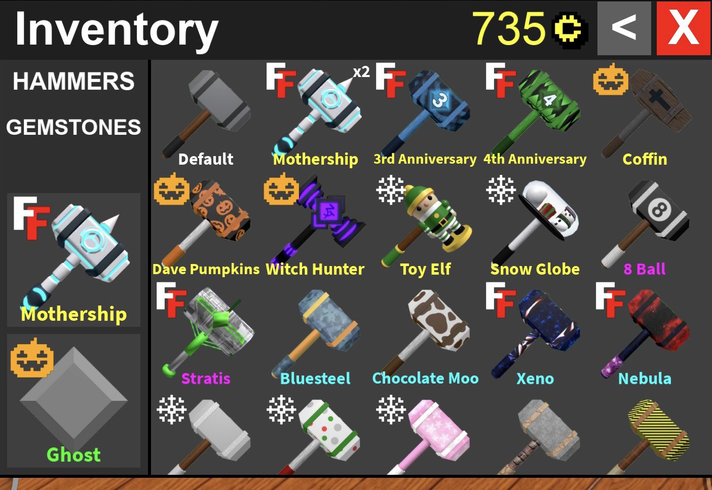 I Bought Every NEW Hammer and Gem From The Flee The Facility