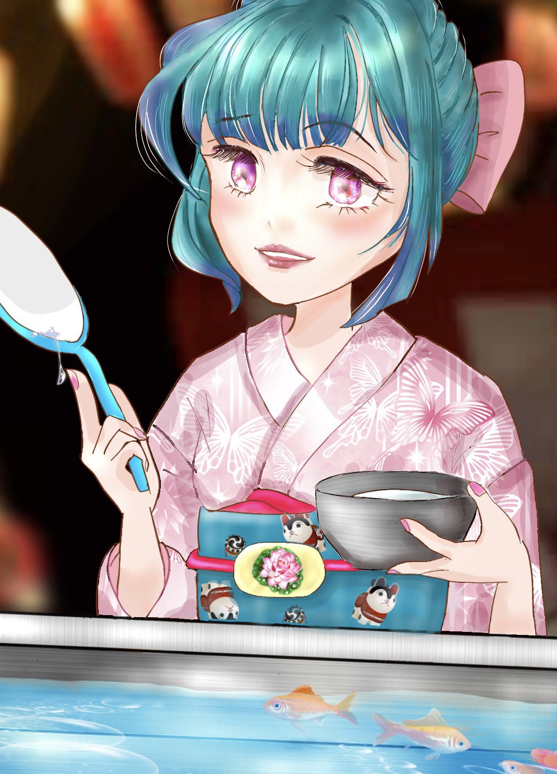 とと姉ちゃん 縁日 金魚掬い あーんっ もぉ みんなで楽しむtwitter展覧会 縁日 金魚すくい Illustration 浴衣女子 イラスト T Co Krsbvox4op Twitter