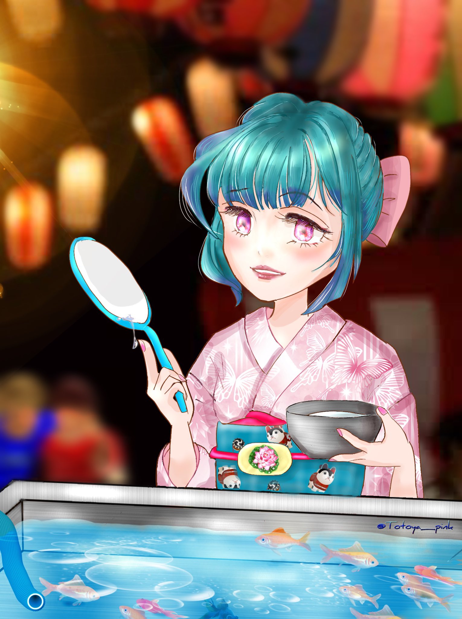 とと姉ちゃん 縁日 金魚掬い あーんっ もぉ みんなで楽しむtwitter展覧会 縁日 金魚すくい Illustration 浴衣女子 イラスト T Co Krsbvox4op Twitter