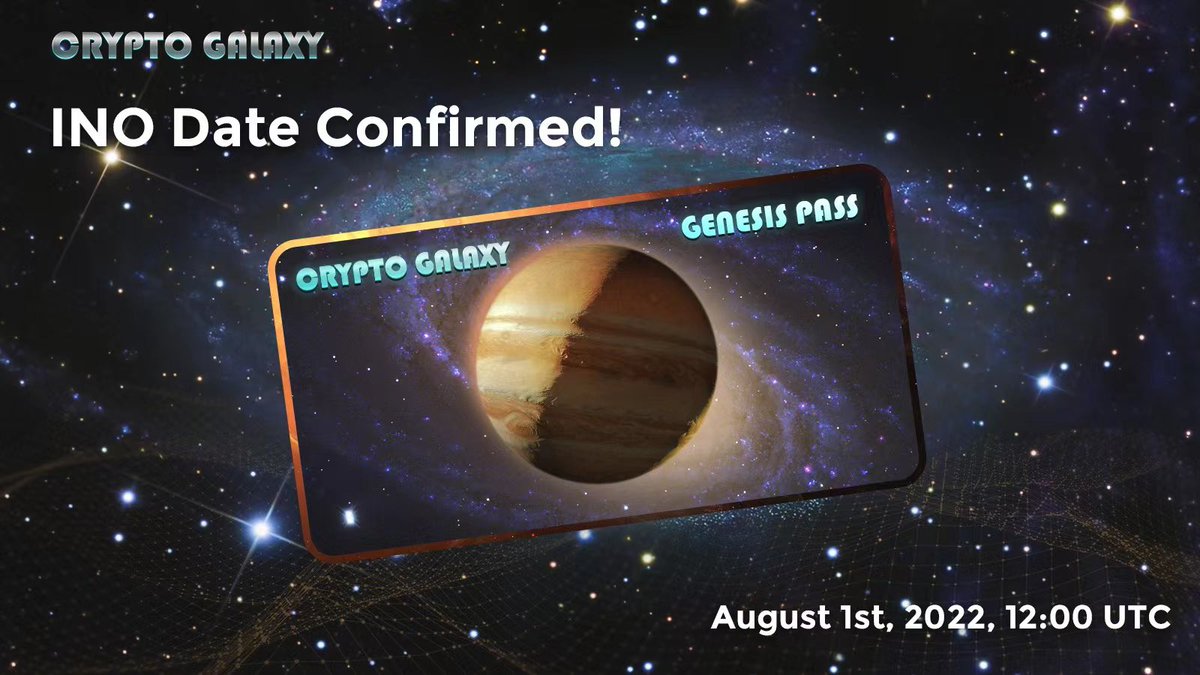 0xviii_'s tweet image. 抽2个的Crytpo Galaxy的创世NFT（每个价值1.5BNB ）

这个NFT是Crypto Galaxy最近马上要开启的INO活动所发行的创世N FT，1.5BNB可以申购一个。我们可以用这个NFT质押挖矿，一起挖总量2%的BOX（游戏代币），类似于IDO。INO是8月1日开始。

转发和点赞这条推文
关注 @_CryptoGalaxy 和我
24小时后开奖