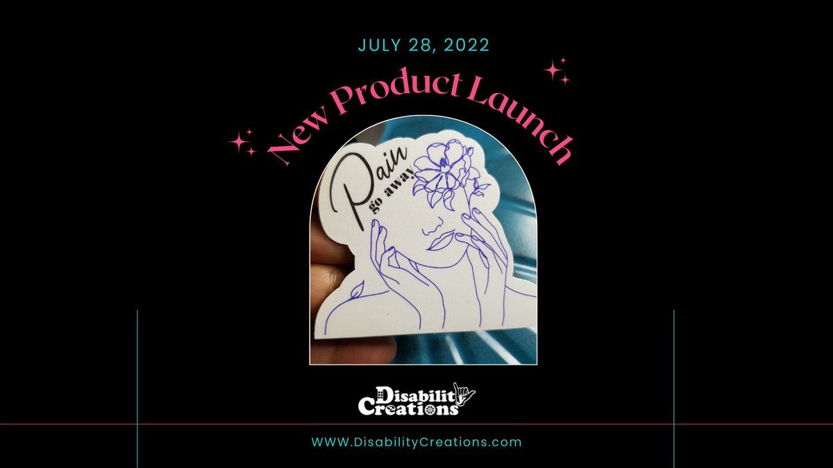 DisabilityCrea1's tweet photo. The Pain Go Away sticker!⁠
⁠
People with chronic pain often need to act like they are okay but are not. This sticker represents beauty outside and pain inside. ⁠

#DisabilityPrideMonth  #DisabilityTwitter #disabled https://t.co/M65NvhngpN